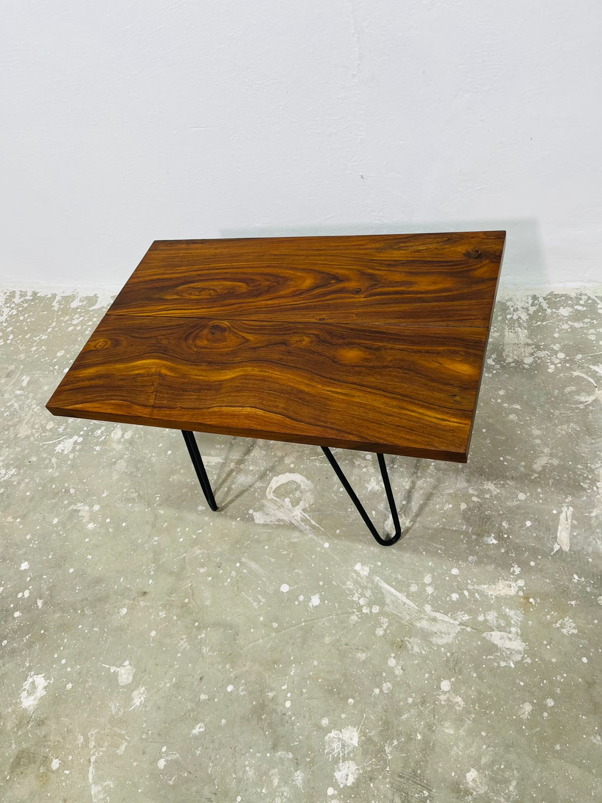 Premium Solid Wood Centre Table with Hairpin Legs – Modern Rustic Coffee Table