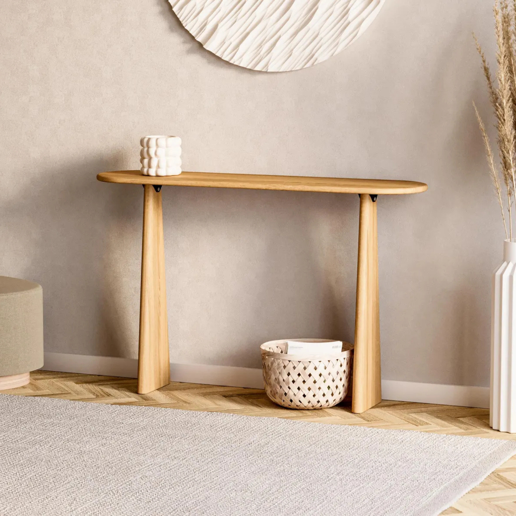 Modern Solid Wood Console Table – Minimalist Entryway & Hallway Table | Aureus Living Pakistan