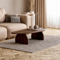 Modern Sheesham Wood Coffee Table – Unique Solid Wood Design | Aureus Living Pakistan