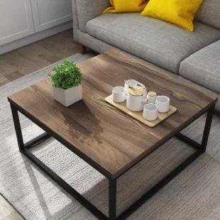 Sheesham Wood Square Central Coffee Table – Modern Solid Wood Center Table for Living Room