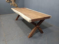 Handcrafted Live Edge Solid Wood Dining Table – Rustic Modern Design