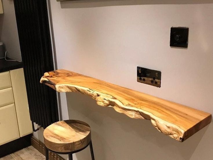 Live Edge Floating Shelf | Rustic Wood Wall Shelf | Heavy Duty Farmhouse Bookshelf
