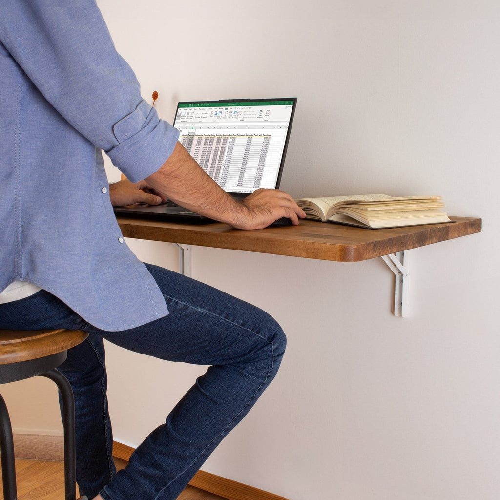 Foldable Table Home Office & Study Table – Wall-Mounted Sheesham Wood | Space-Saving Workspace Solution