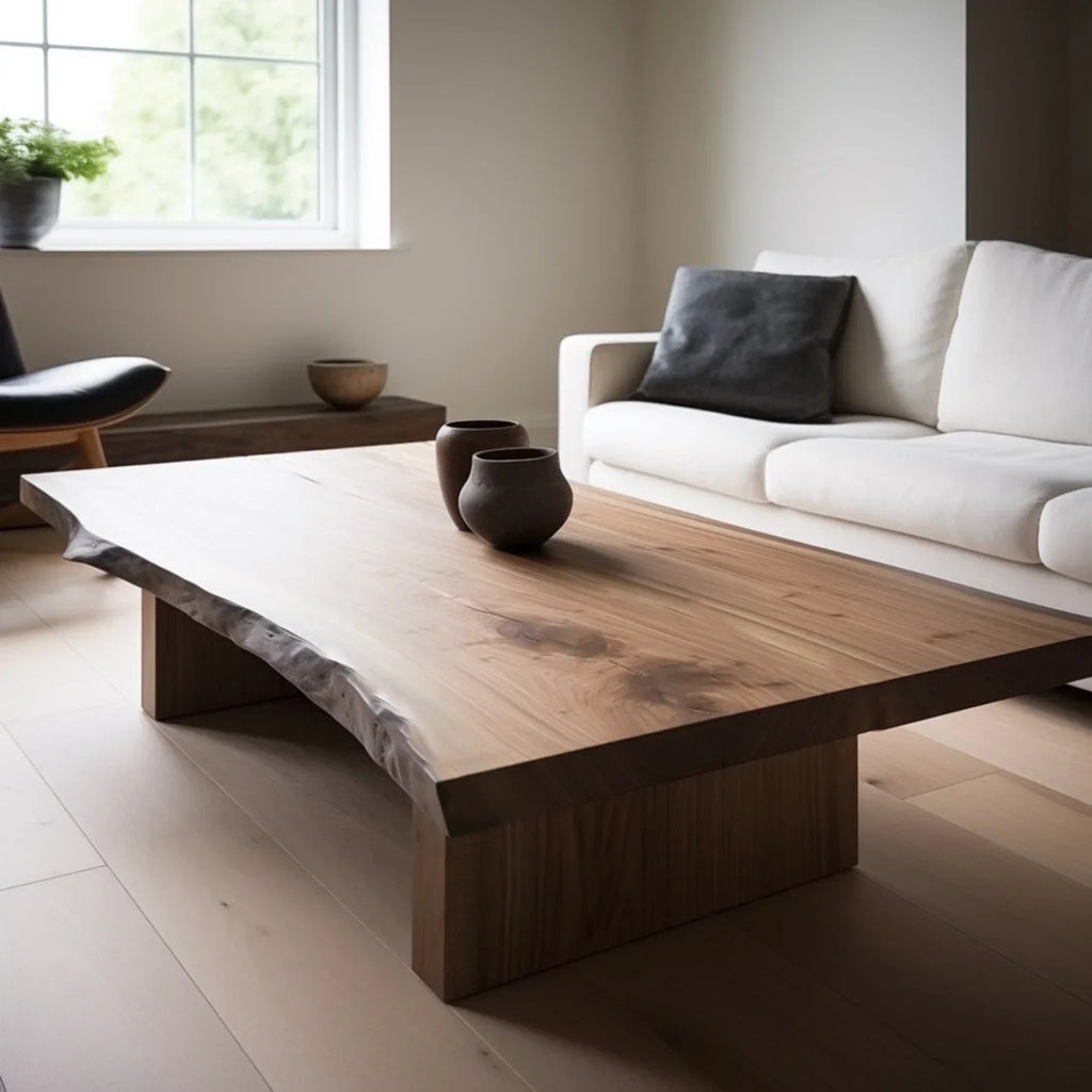 Handmade Live Edge Sheesham Wood Table – Modern Boho Style