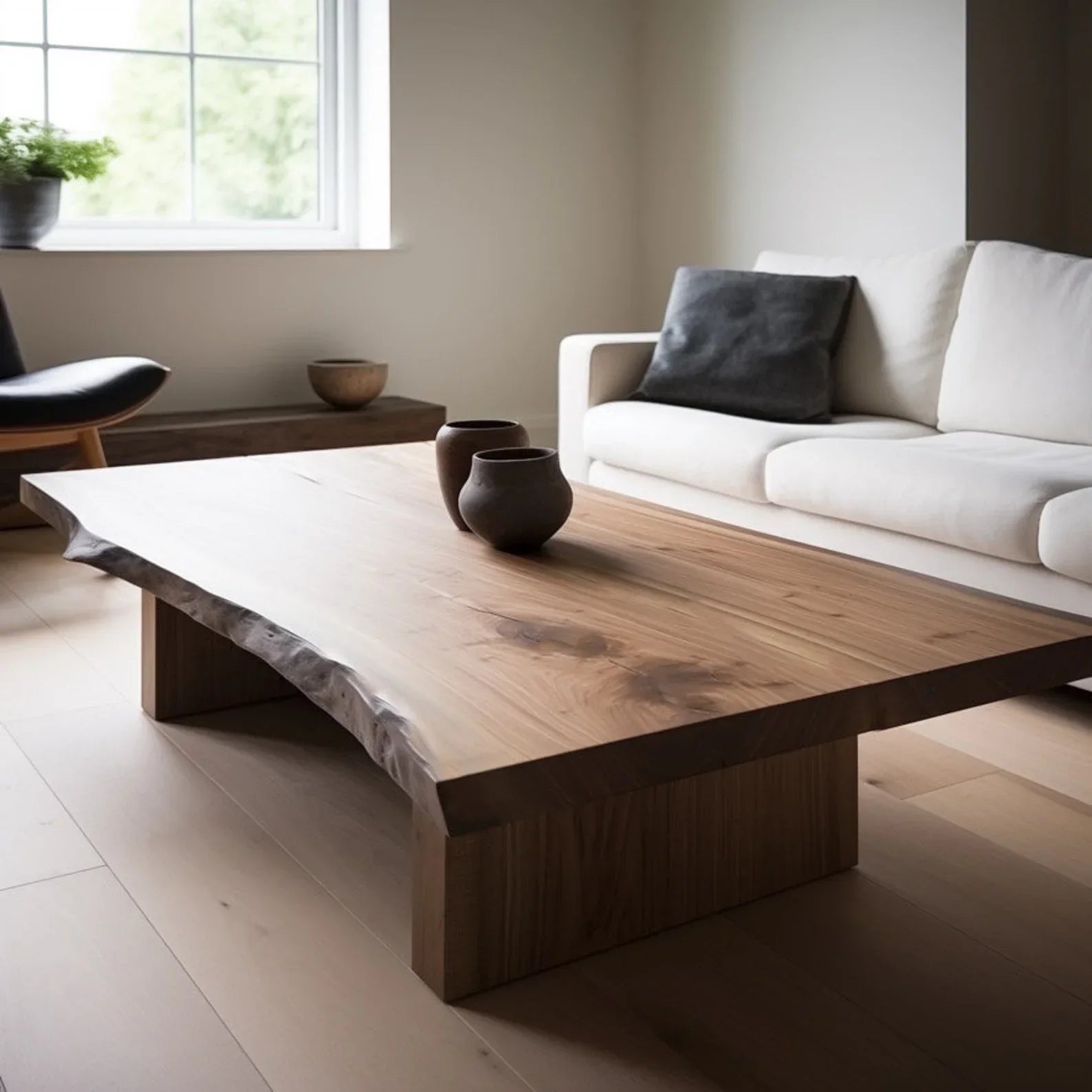 Handmade Live Edge Sheesham Wood Table – Modern Boho Style